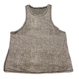 Lululemon Squad Goals Tank Top Size 8 Sheer Luon Pebble Jacquard White Black